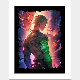 ZORO SAMURAI ANIME Posters and Art